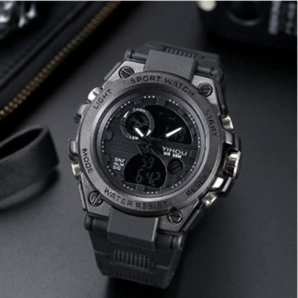 New Electronic Watch Tactical Army Wristwatch Waterproof Multi-Function Watch - Picture 3 of 8